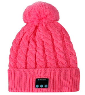 Шапка с bluetooth гарнитурой, красная