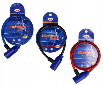 Замок тросовый Bicycle Lock 10х600 мм, 2 ключа